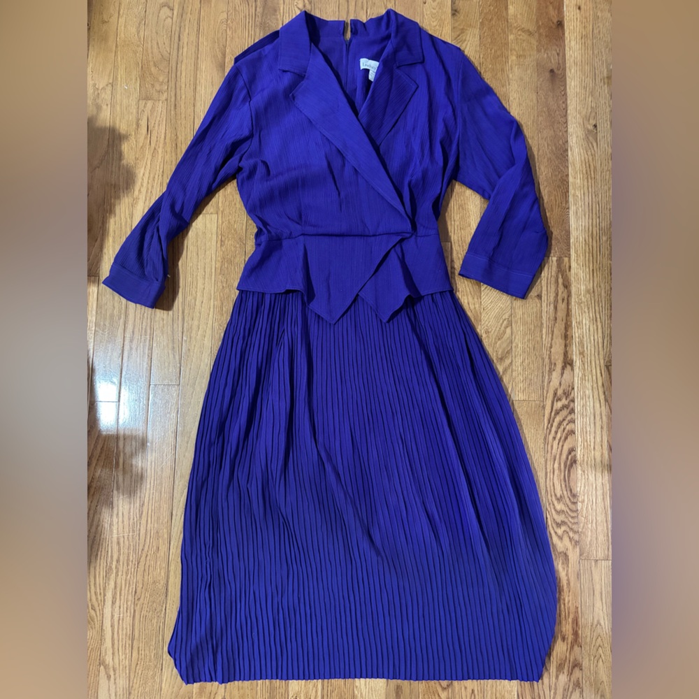 Elegant Long Sleeve Blue Dress